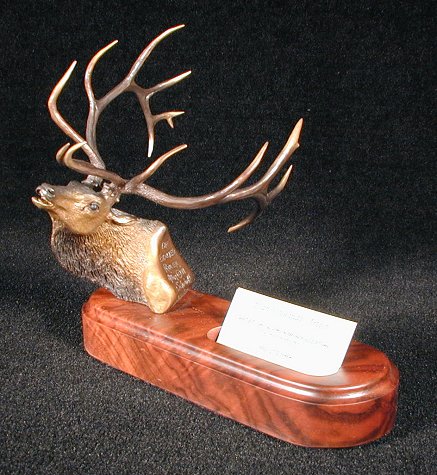 Exalted Ruler, Bull Elk Head Bronze Sculpture